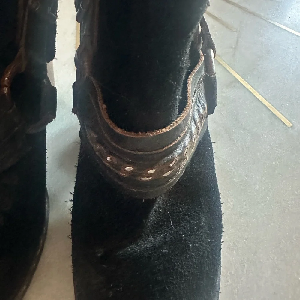 Leather/suede black freebird by Steve Madden  boots size 10 - Picture 2 of 5